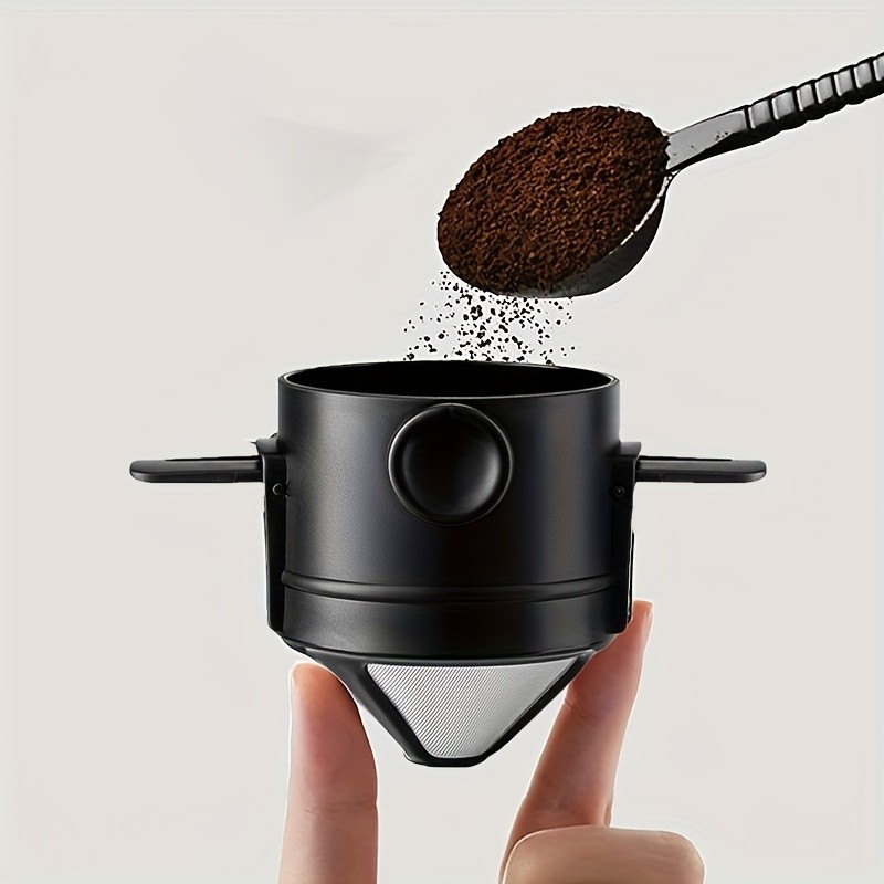 Coffee Filter Cup Portable Reusable Pour Over Coffee Maker Filter Mini Collapsible Paperless Coffee 