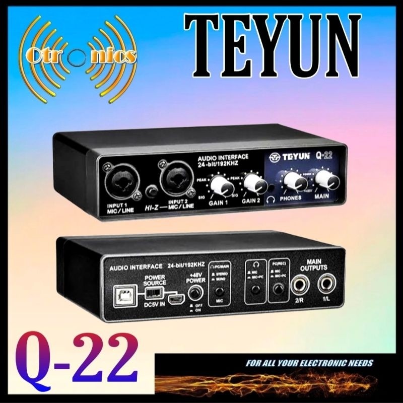 Sound Card Recording Q-22 Teyun Soundcard 24Bit /192Khz