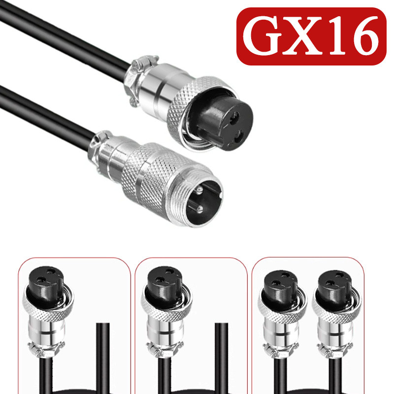 Konektor Penerbangan GX16 dengan Kabel Terlindung 2/3/5/6/7/8/9/10 Pin, Konektor Soket GX16 Kelas In