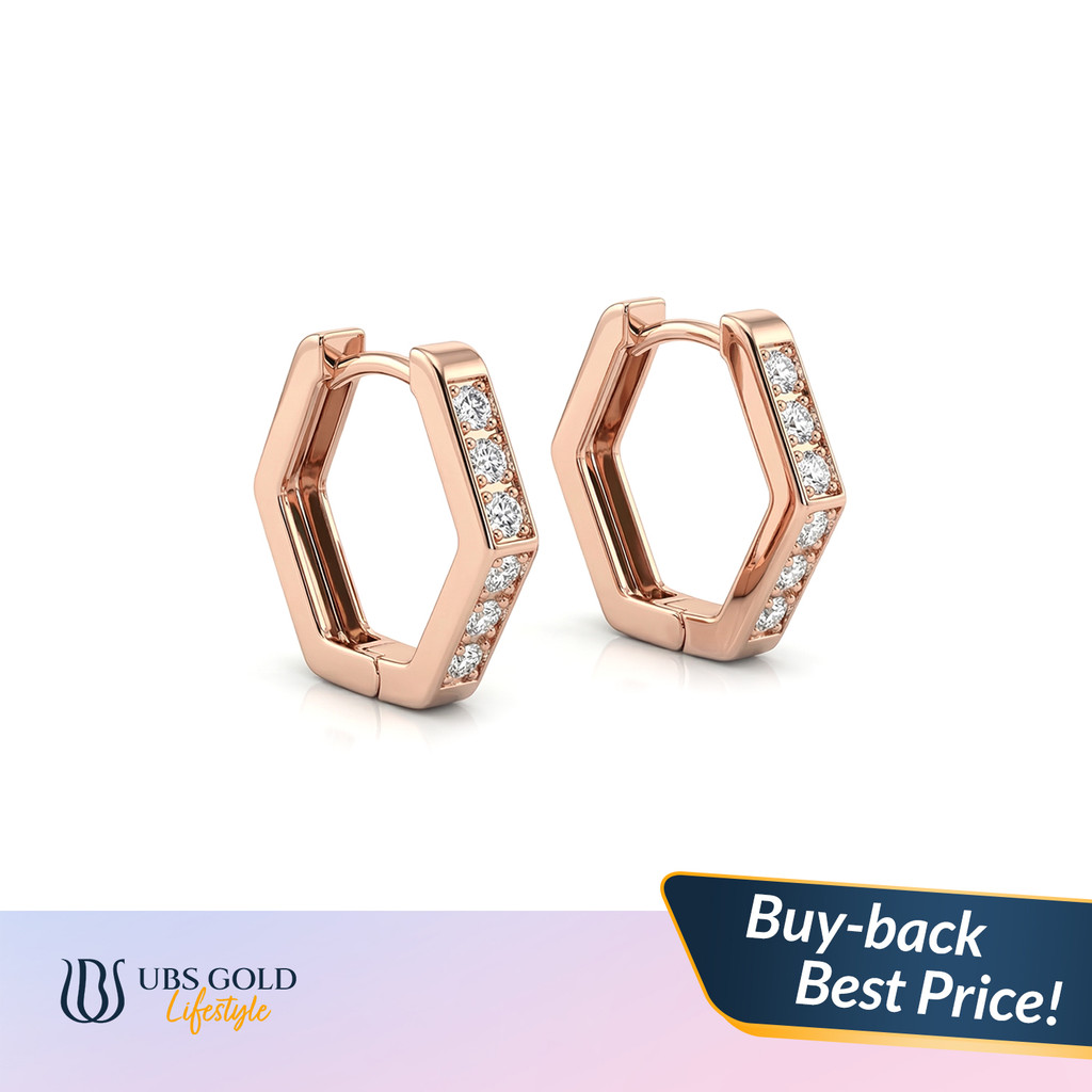 UBS Gold - Anting Emas - 17K - Cad1091