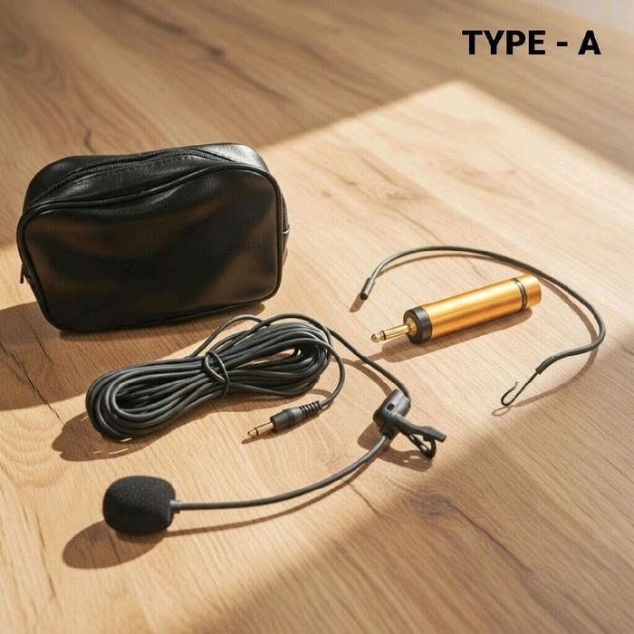 Mic jepit clip on mic kancing peka dan berkabel panjang cocok untuk mik imam warna hitam Mikrofon - 