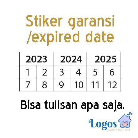 Label sticker expired date, expire date, online shop, merek, nama toko