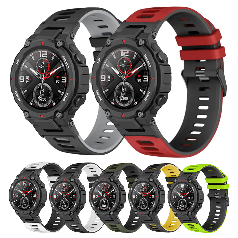 Silicone Strap Bracelet For Huami Amazfit T-Rex Pro Smart Wat Replaceable Sports Strap For Amazfit T