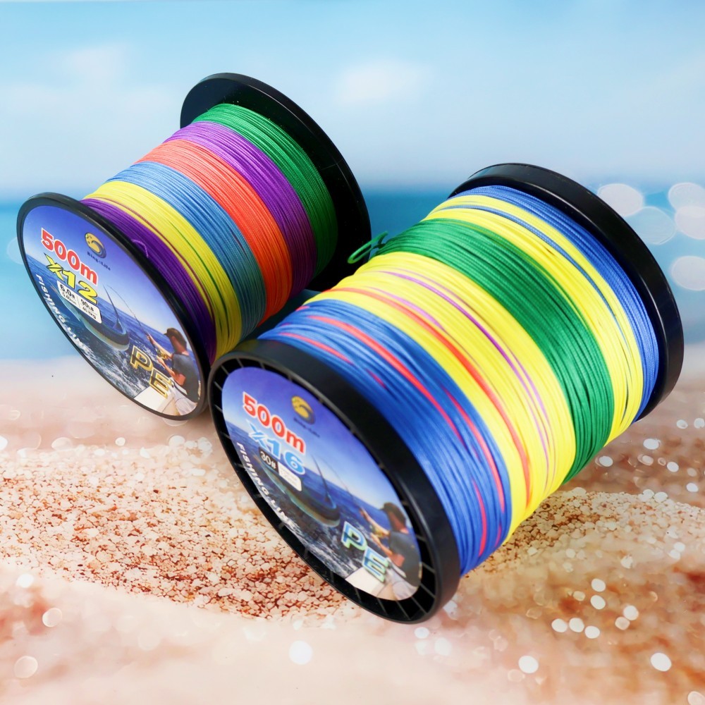 PE X12 X16 500m Kuat 11.3kg 150kg Spinning Casting Ikan Besar