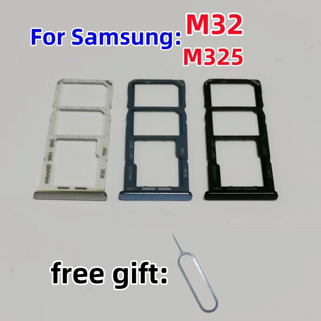 SIM Card SD Card Tray ip slot drawer card Holder For Samsung Galaxy M32 SM-M325 M325F SM-M325B SM-M3