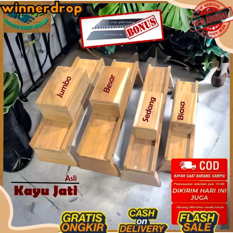 UK JUMBO PENGIRIS SERBAGUNA / PEMOTONG KENTANG PENGIRIS KENTANG PEMOTONG BAWANG KAYU JATI ASLI WAJIB
