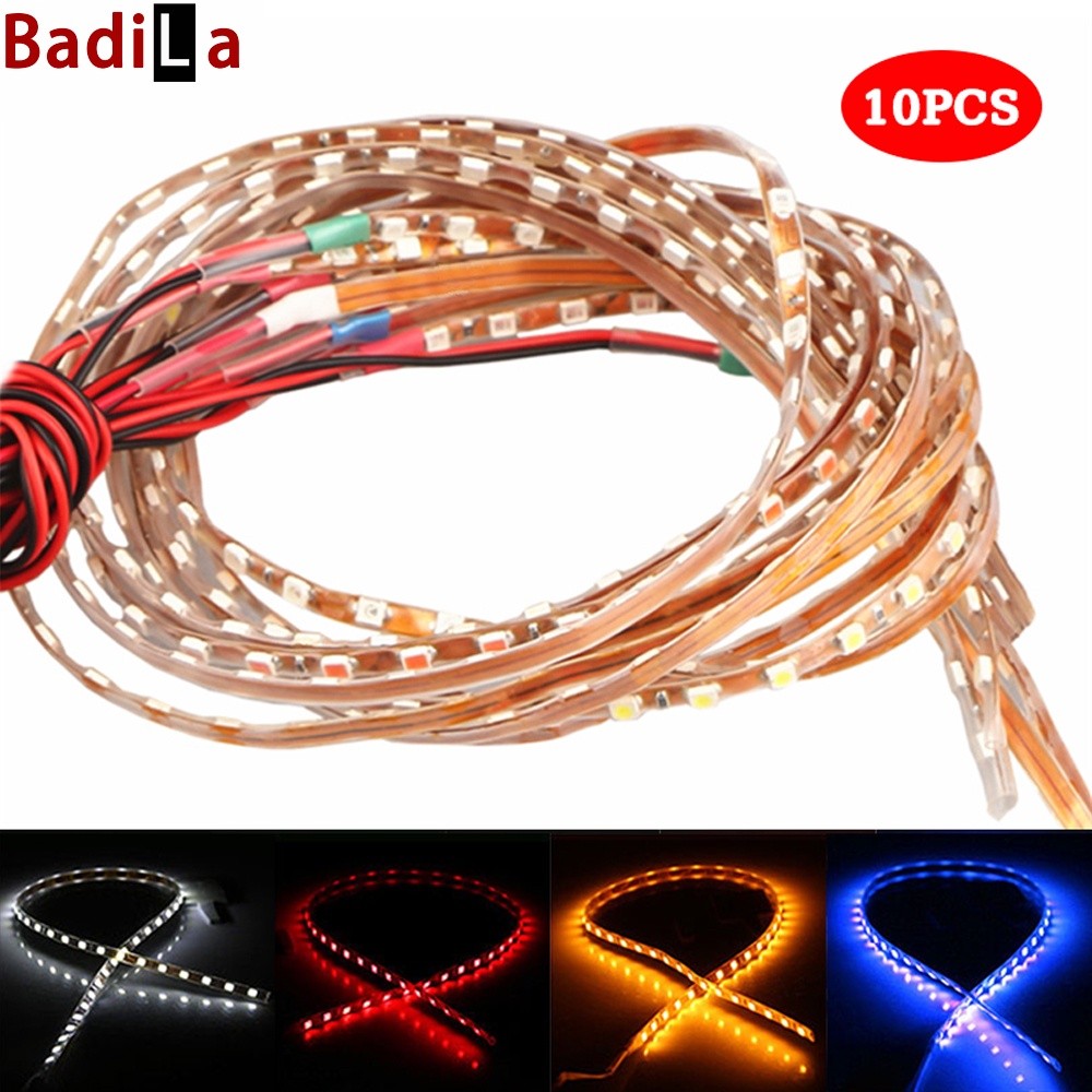 10PCS Lampu LED Strip, Digunakan Untuk Dekorasi Sepeda Motor Dan Mobil 45CM