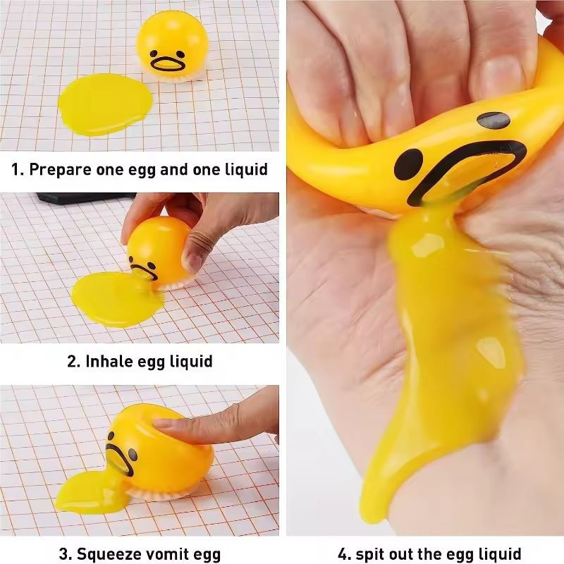 Vomit Egg Yolk Pressure Ball and Relieve Fun Squeezing fficult Anti Stress Nausea Egg ildren's Creat