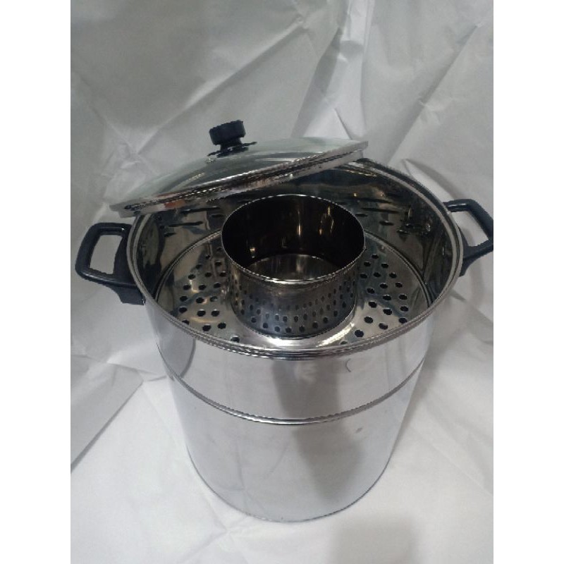 Dandang Bakso Tutup Kaca Stainless 28cm