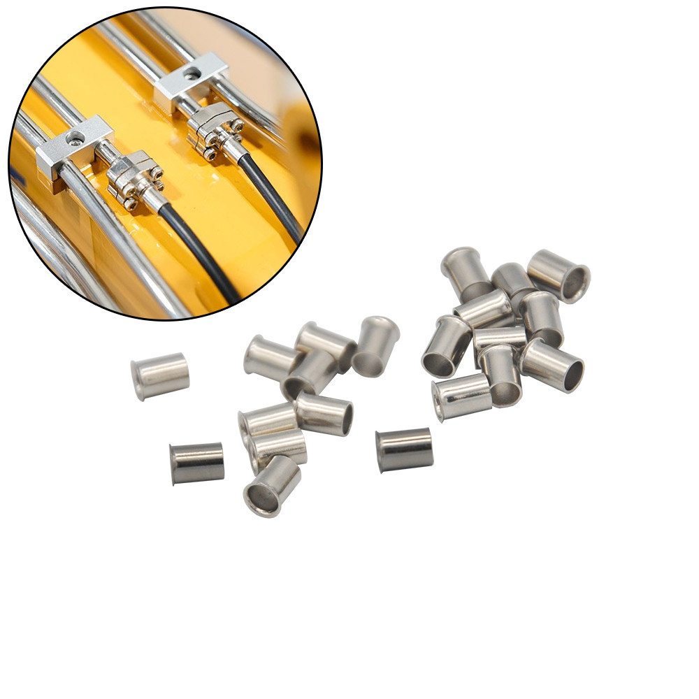 Hydraulic 3mm/4mm Metal Pipe Sleeve Oil Pipe Hose Hoop For RC Excavator Bulldozer Connector Kobelco 