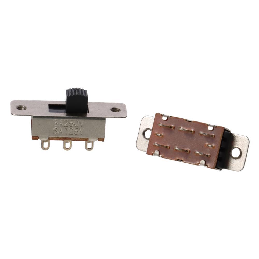 5pcs 6 Pin 3 Position Micro Mini Toggle Switch Panel Mount 6A/125V 3A/250V AC Slide Switches SS-23F1