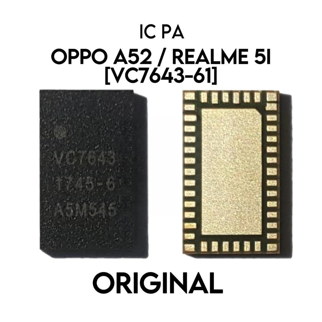 ISP TOOLS IC PA VC7643-61 / vc 7643-61 / OP A52 / Realme 5i / CPH2061 / CPH2069 / PADM00 / PDAM10 / 