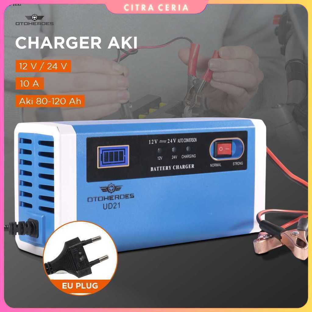 OTOHEROES Charger Aki Mobil Motor Battery Charger 12/24V 10A - UD21
