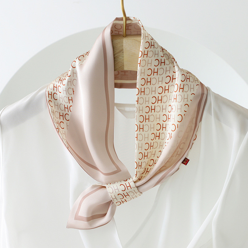 Syal sutra, syal panjang berbentuk persegi panjang untuk wanita, pelindung leher, ikat leher, syal