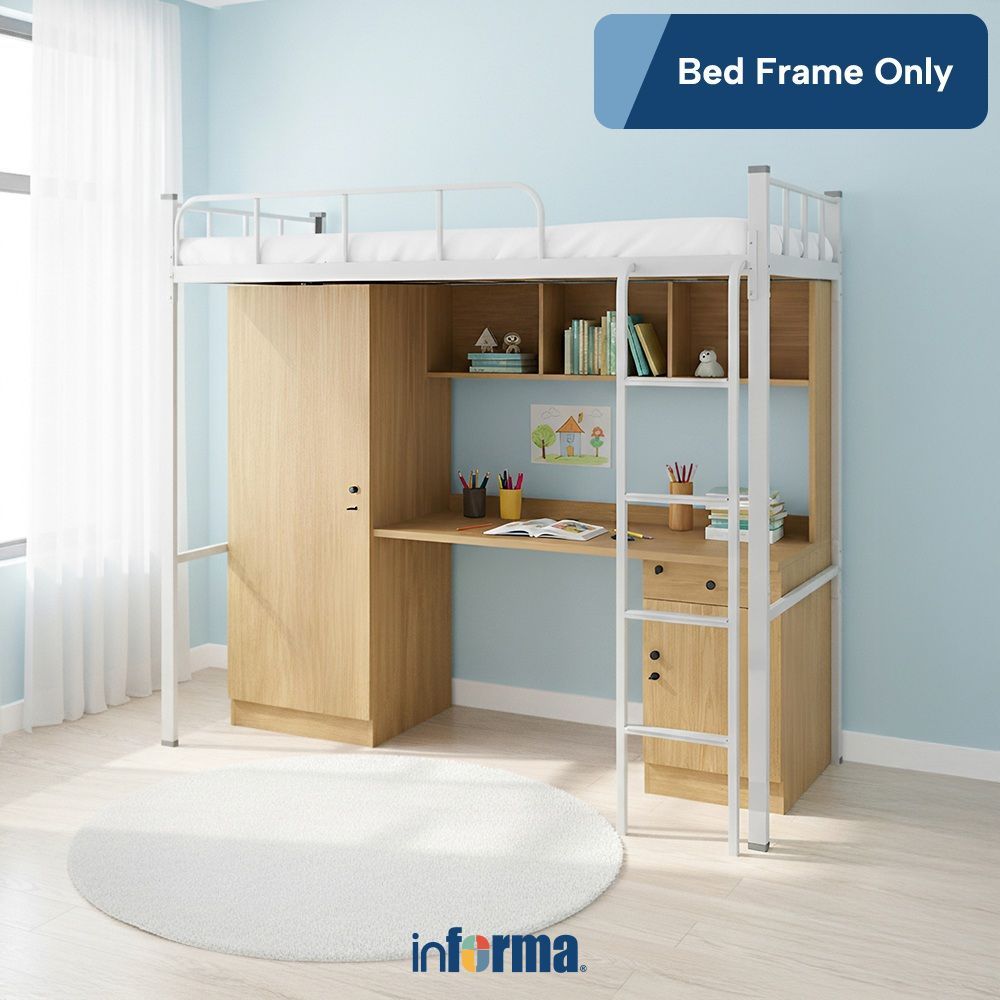 Informa Halden Set Tempat Tidur Anak - Cokelat/Putih Kids Bedroom Furniture Kamar Tidur Set Tempat T