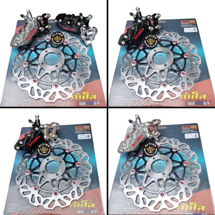 Paket Rem Depan Rx King Lama / Rx king New Kaliper 4p Brembo Big Axial + Disc ukuran 300mm + Breket 
