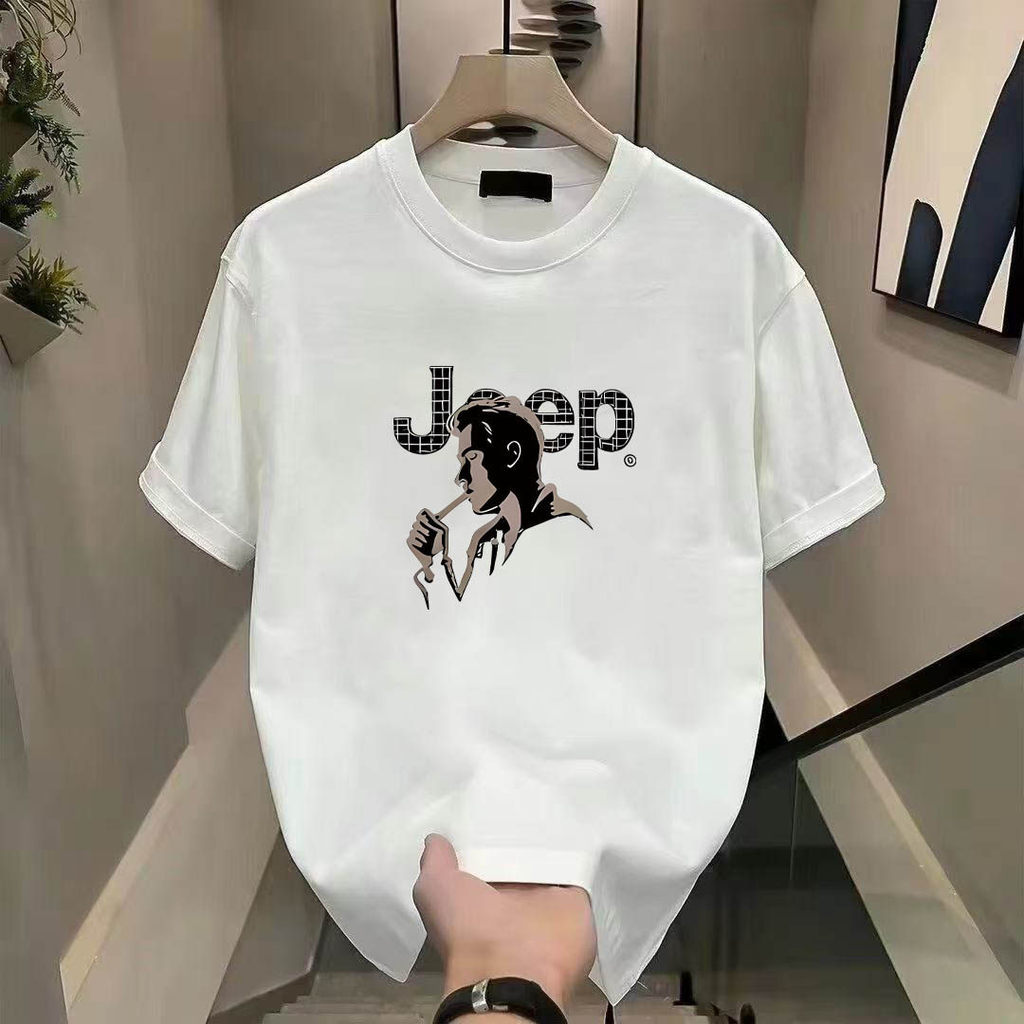 Kaos Hitam Bunga Print - Kaos Pria Wanita Motif Floral Elegan