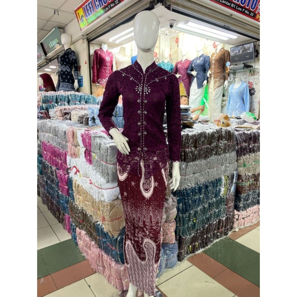 FREE HIJAB/KEBAYA INCIM BRUKAT PAYET/ KEBAYA KARTINI PAYET/ KEBAYA WISUDA TERBARU