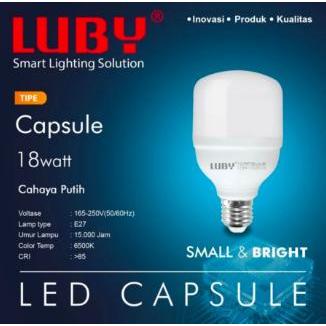 kamatsuv3 Lampu LED 18 Watt Luby Capsule Cool DayLight Luby 18 Watt Tabung