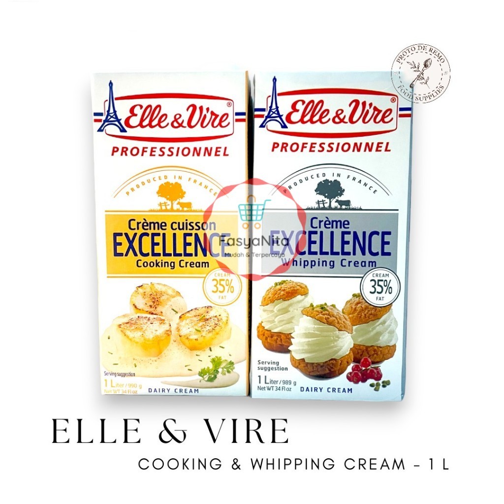 Elle & Vire Whipping Cream | Cooking Cream 35% & 15% Fat -  1L - Fasyanita Online Fresh Mart Denpasa
