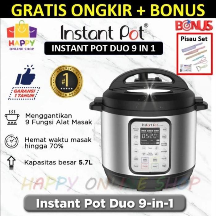 INSTANT POT Duo 9 in 1 Pressure Cooker slow Cooker 6 Quart