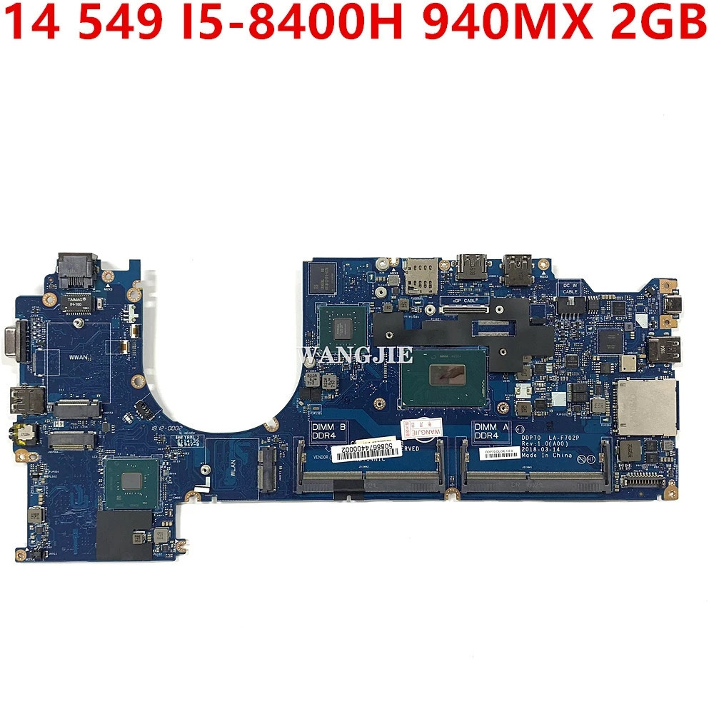 DDP70 LA-F702P For Dell Latitude 14 5491 Laptop Motherboard CN-0HP51G 0HP51G 0TRCDC I5-8400 i7-8850H