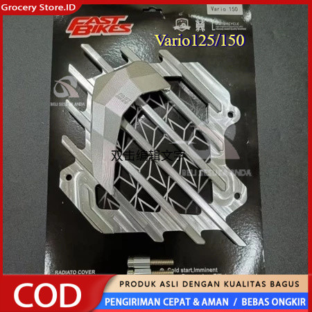 Cover Radiator Vario 125/150 & Click 125i/150i - CNC Chrome Water Cooler Cover - Aksesoris Motor All