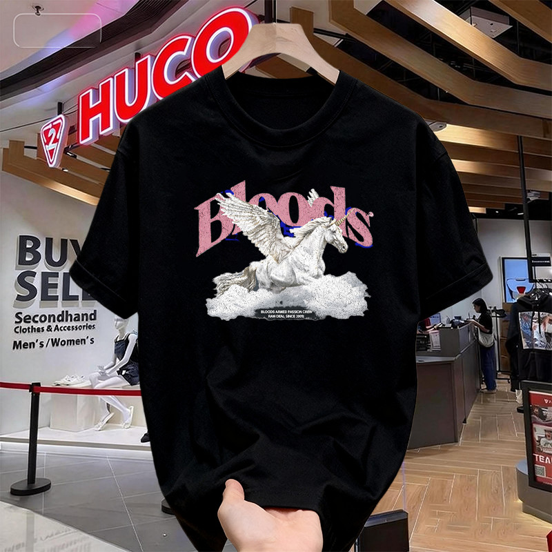 Anti Gerah Kaos Bloods Pria Original - Material Tebal Tetap Adem