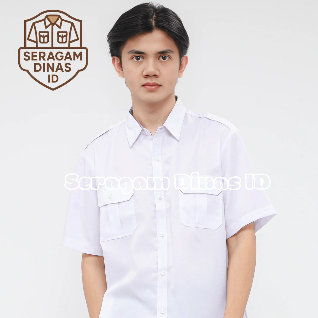 Baju Dinas Putih Pns Pria Baju Pdh Pria Putih Seragam Putih Pns Pria Baju Putih Atasan Pns Pakaian D