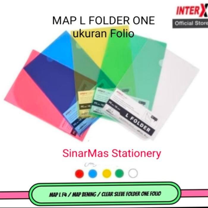 Map L Plastik Folder One Transparan - Clear Sleeve L Folder One Folio - Putih