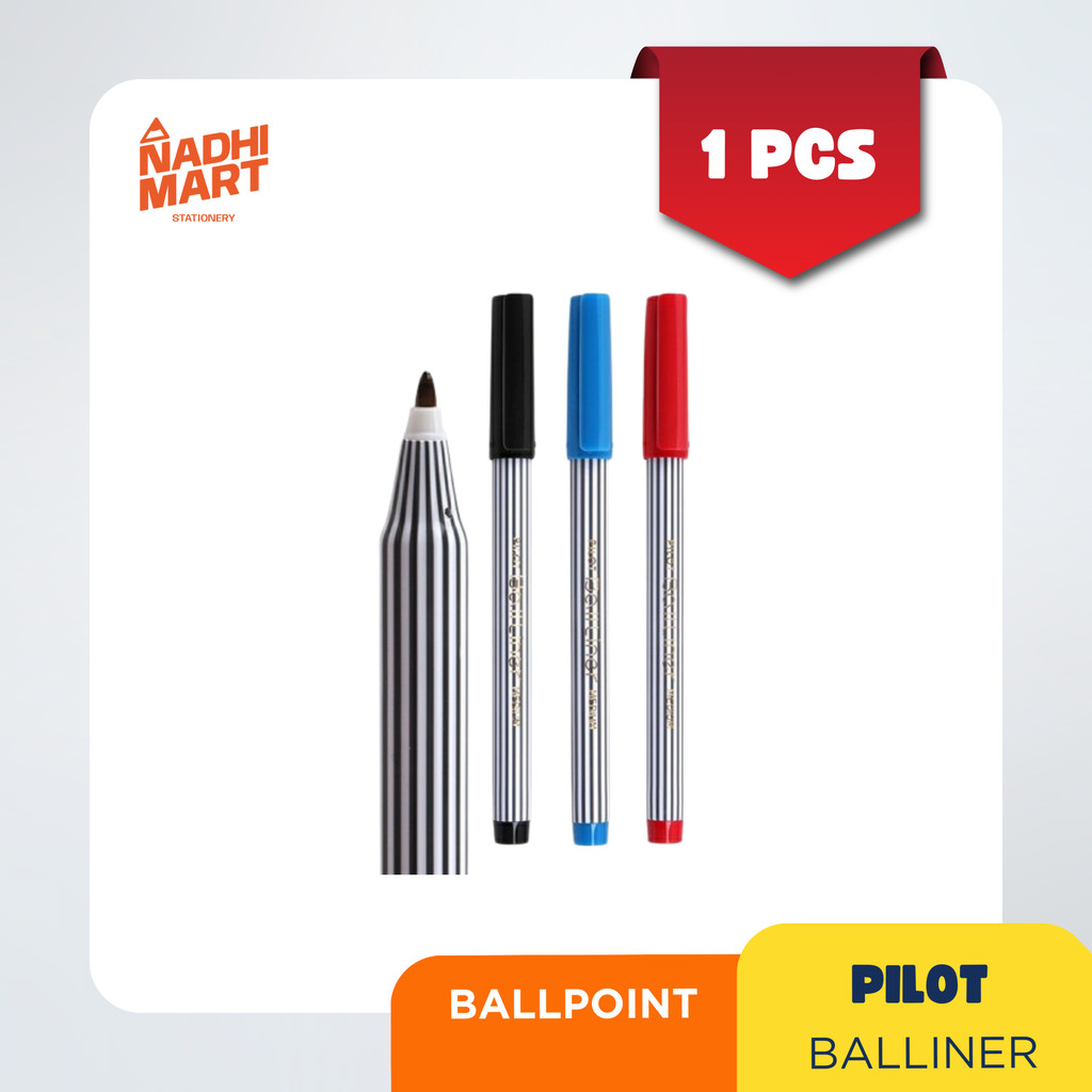 PILOT BALLPOINT BALLINER 0,8 MM MERAH  /PILOT BALLPOINT BALLINER 0,8 MM HITAM  / PILOT BALLPOINT BAL