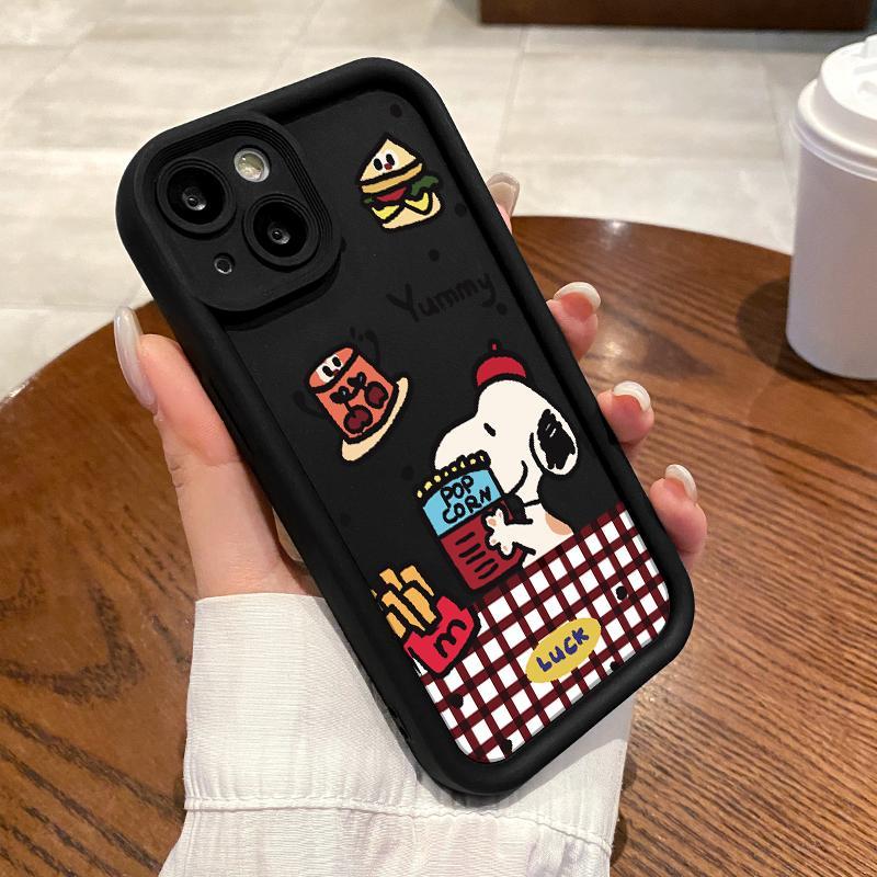 Casing OPPO Reno5 4G 5G Reno3 Reno4 F Lite K Z Reno6 Case Slikon Shockproof Unik Snoopy Softcas