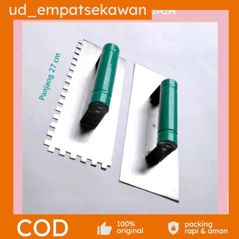 RASKAM / LEPAN / ROSKAM BESI BAJA PERATA ACIAN TEMBOK DENGAN 2 VARIAN POLOS DAN GERIGI (BATA RINGAN)