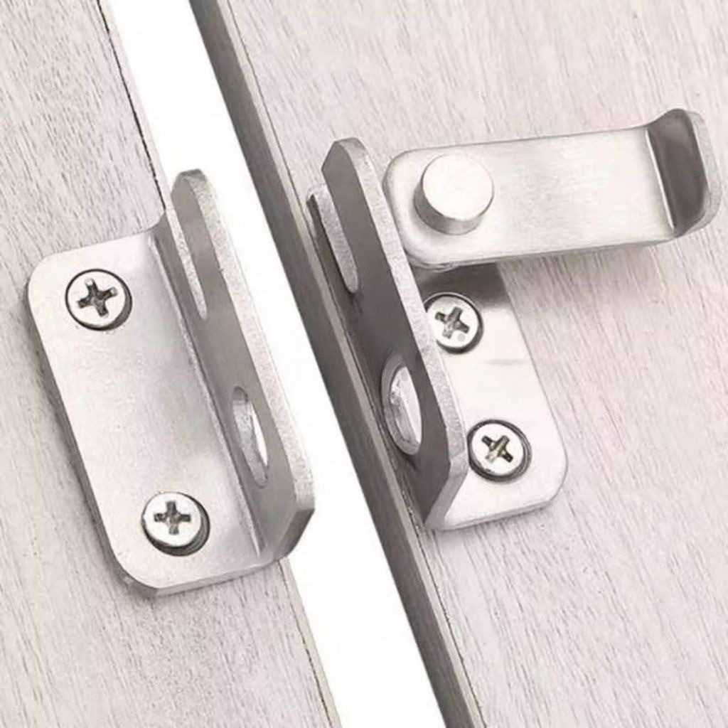 Slot Pintu Geser Bahan Stainless Pengaman Pintu Sliding Stainless Stell Kunci Slot Pintu Geser