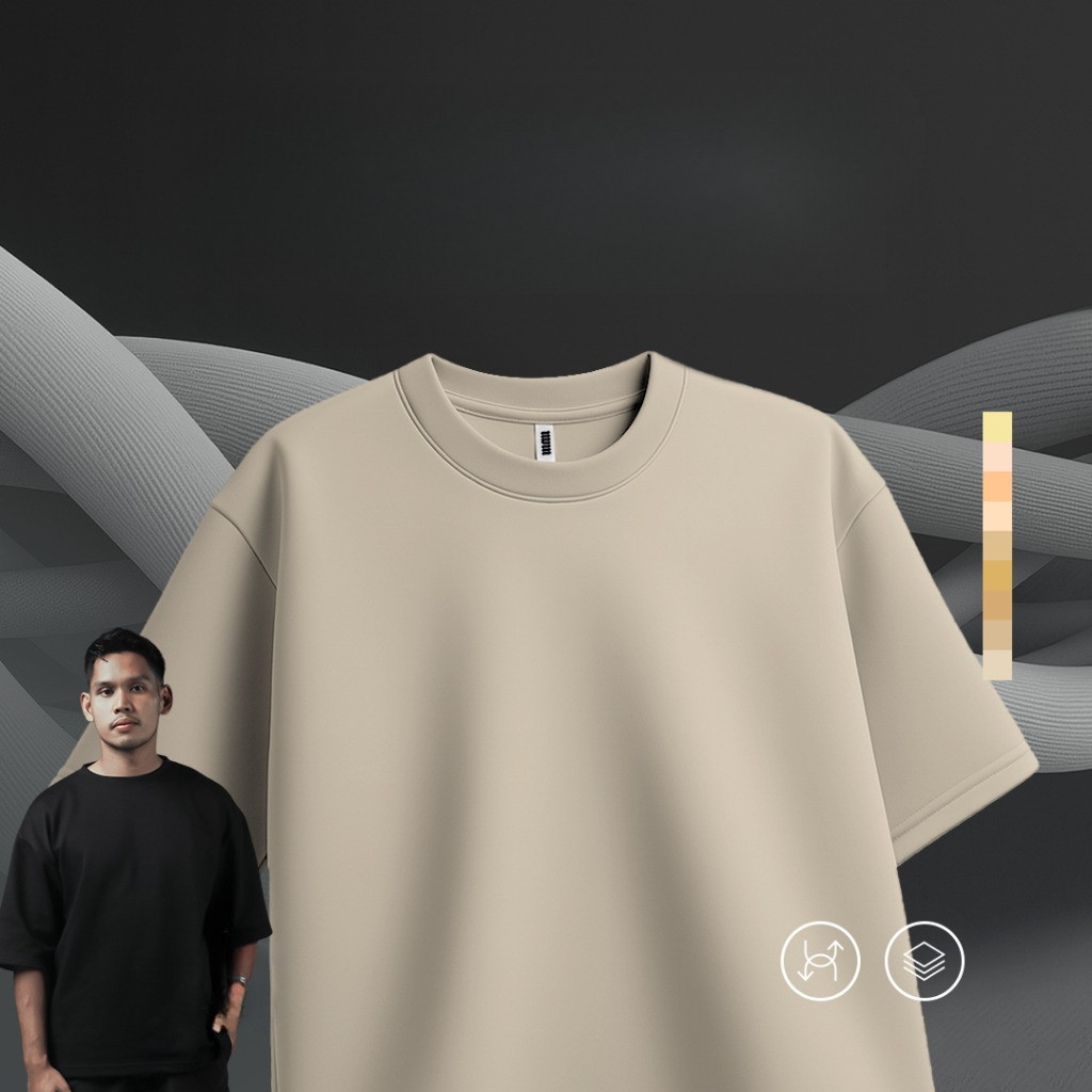 COD (Dikirim dalam 24 jam)MIEMIE. Kaos ukuran super besar | Warna kuning | Warna pasir/S M XL XXL XX