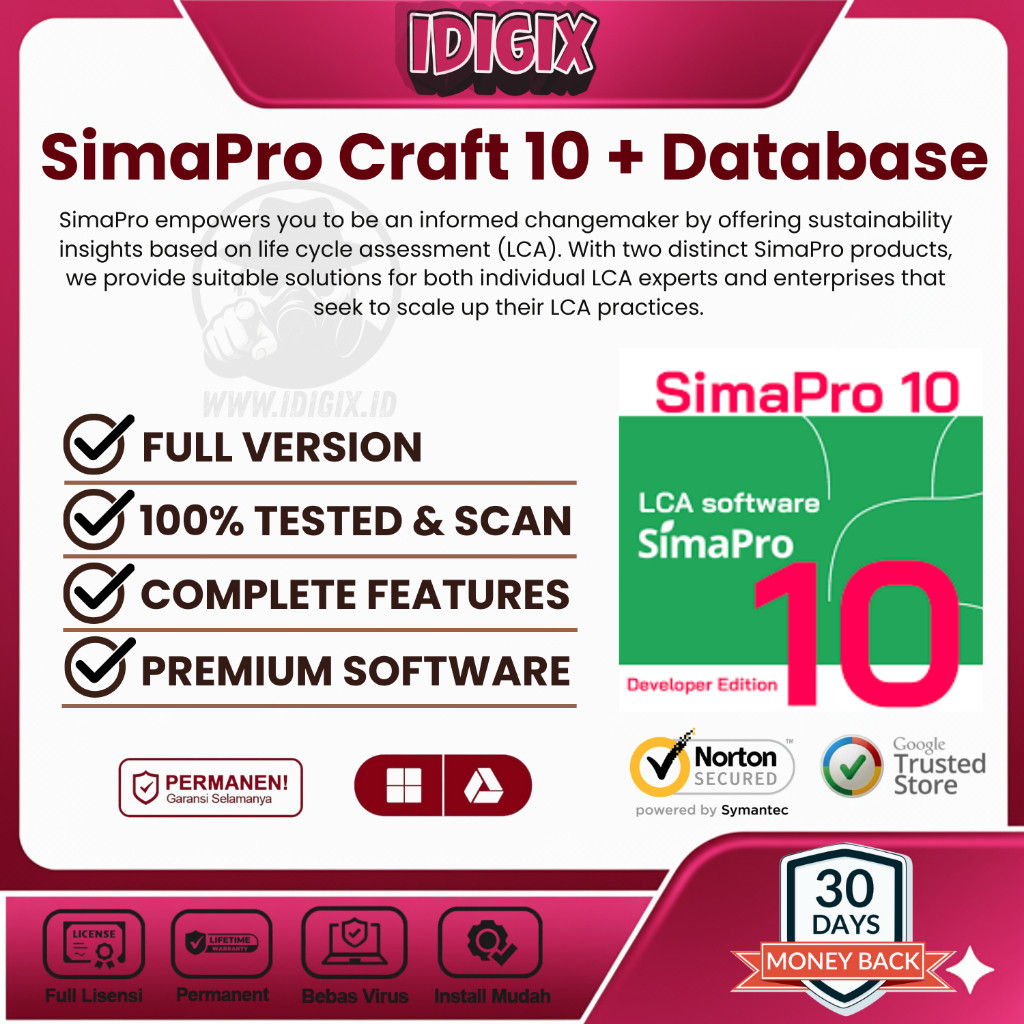 SimaPro 10 terbaru Full versi / SimaProCraft Developer Full Library1 Premium Software LCA and EPD