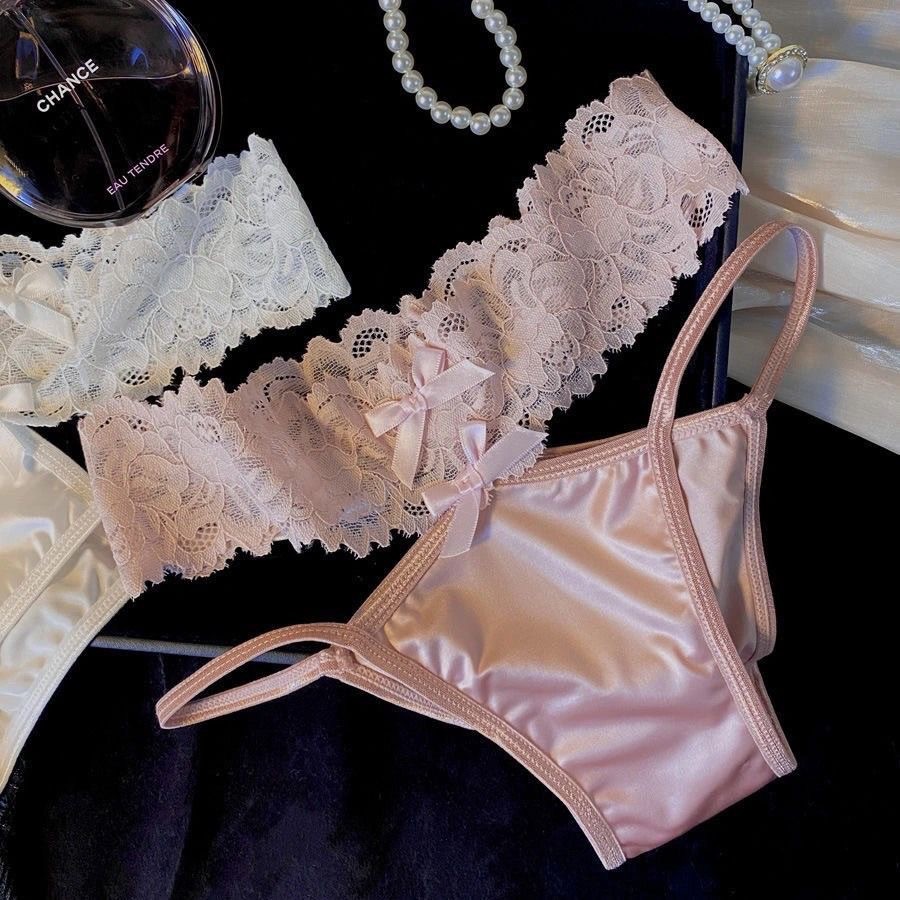 Celana dalam renda wanita, celana dalam satin berpita untuk anak perempuan