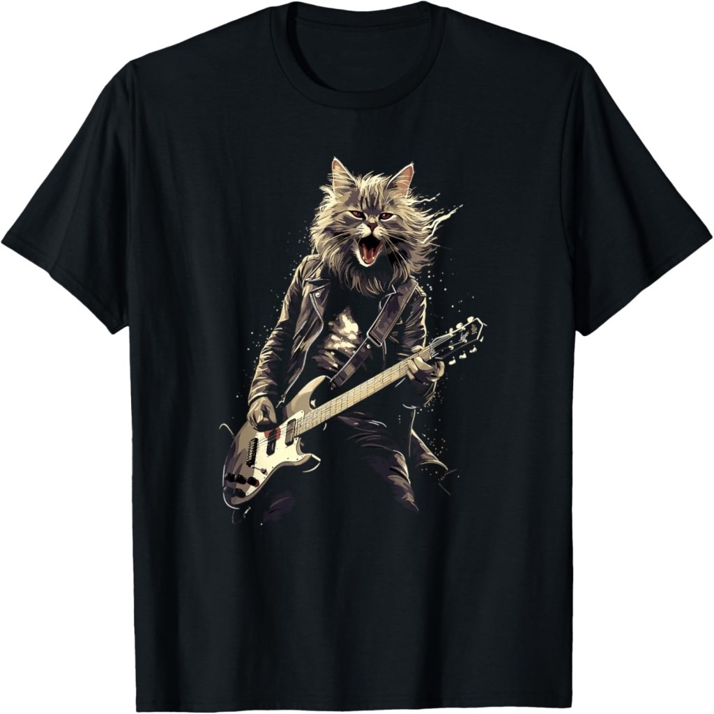 Rock & Roll Music Konser Festival Kucing Rock Gitar Kaos