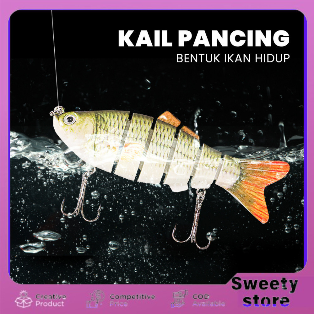 Kail Umpan Alat Pancing Tiruan Ikan Lure Casting Hampala Toman Tenggiri Predator Killer