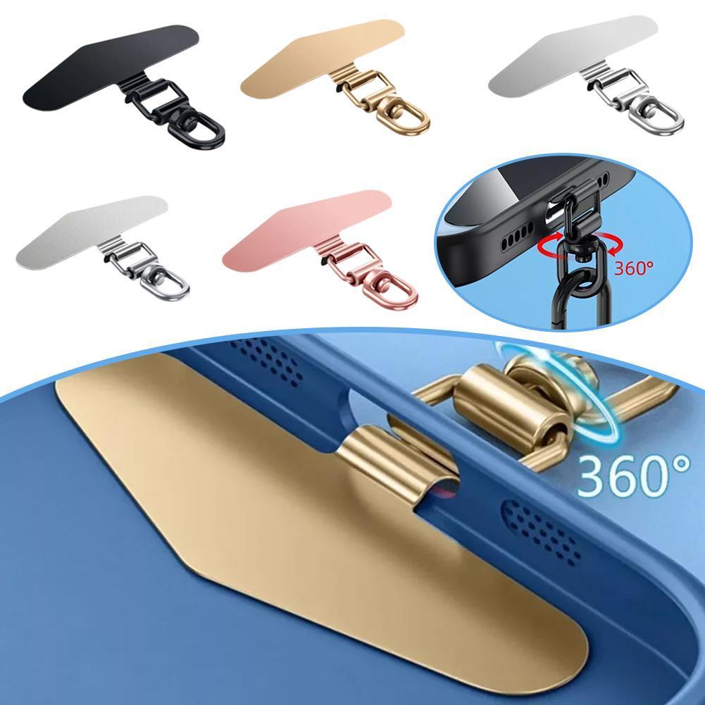 Mobile Phone Lanyard Clip Steel Ultra-thin Anti-loss Gasket Strong Sticker Metal Rope Piece Connecti