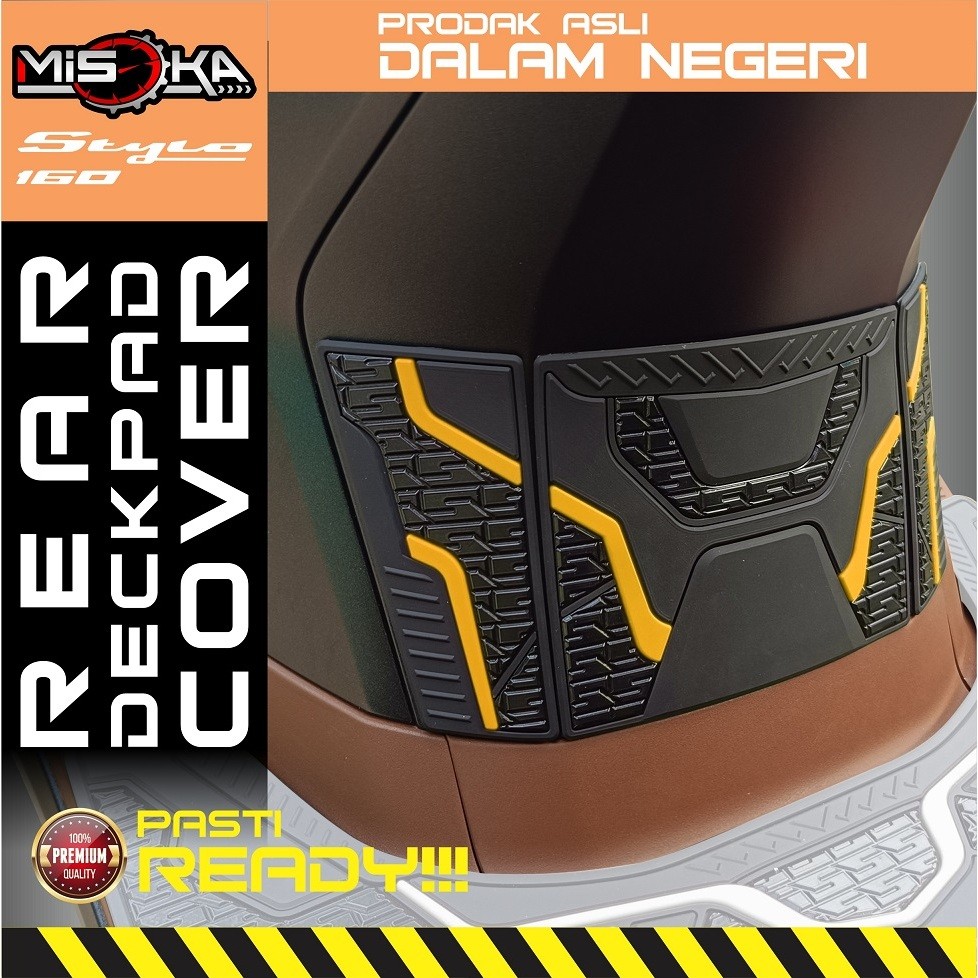 Misoka Rear Deck pad Cover Stylo 160 Rubber Karet Keren Murah Motor Coklat bmv