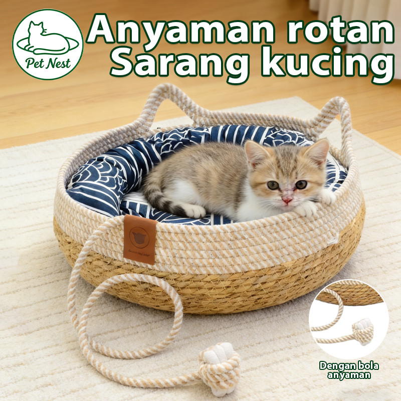 Tempat Tidur Kucing Rotan Cat Bed Tempat Tidur Anjing Tempat Tidur Tempat Tidur Kucing
