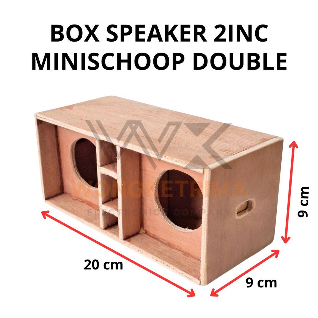 Box Speaker 2 Inch Mini Scoop Double Box Kosongan Speaker Mini