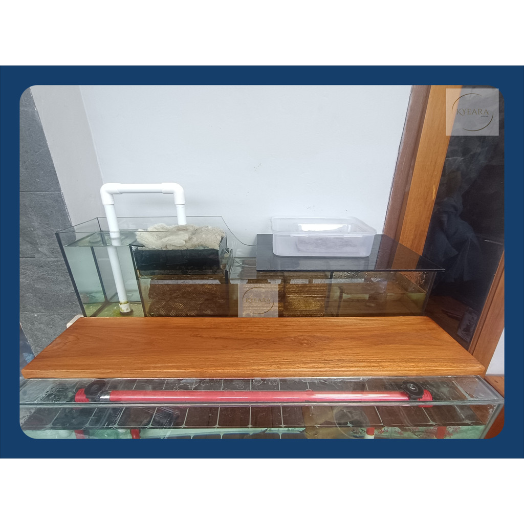 Tutup Aquarium Kayu Jati Asli - Kuat - Elegan - Estetic - Tutup Aquarium Premium Kayu Jati Asli