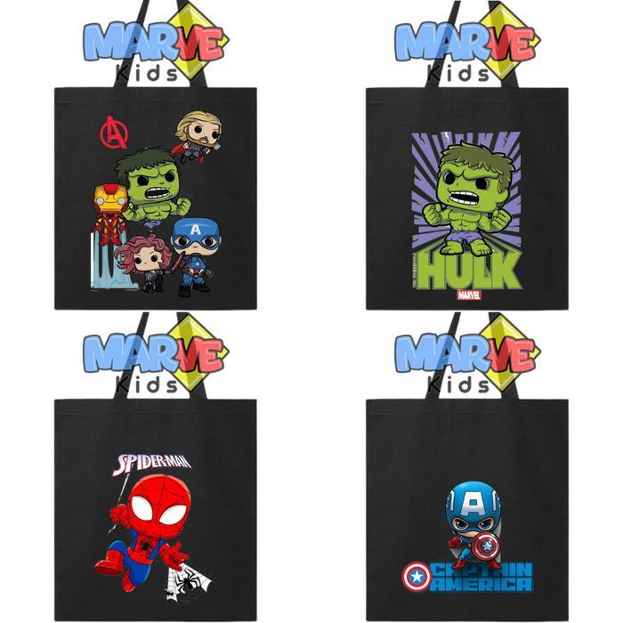 Totebag Sekolah Tote bag Anak Ultah Marvel Gambar Karakter Lucu  Miniso Hand bag Sekolah Goodie bag 