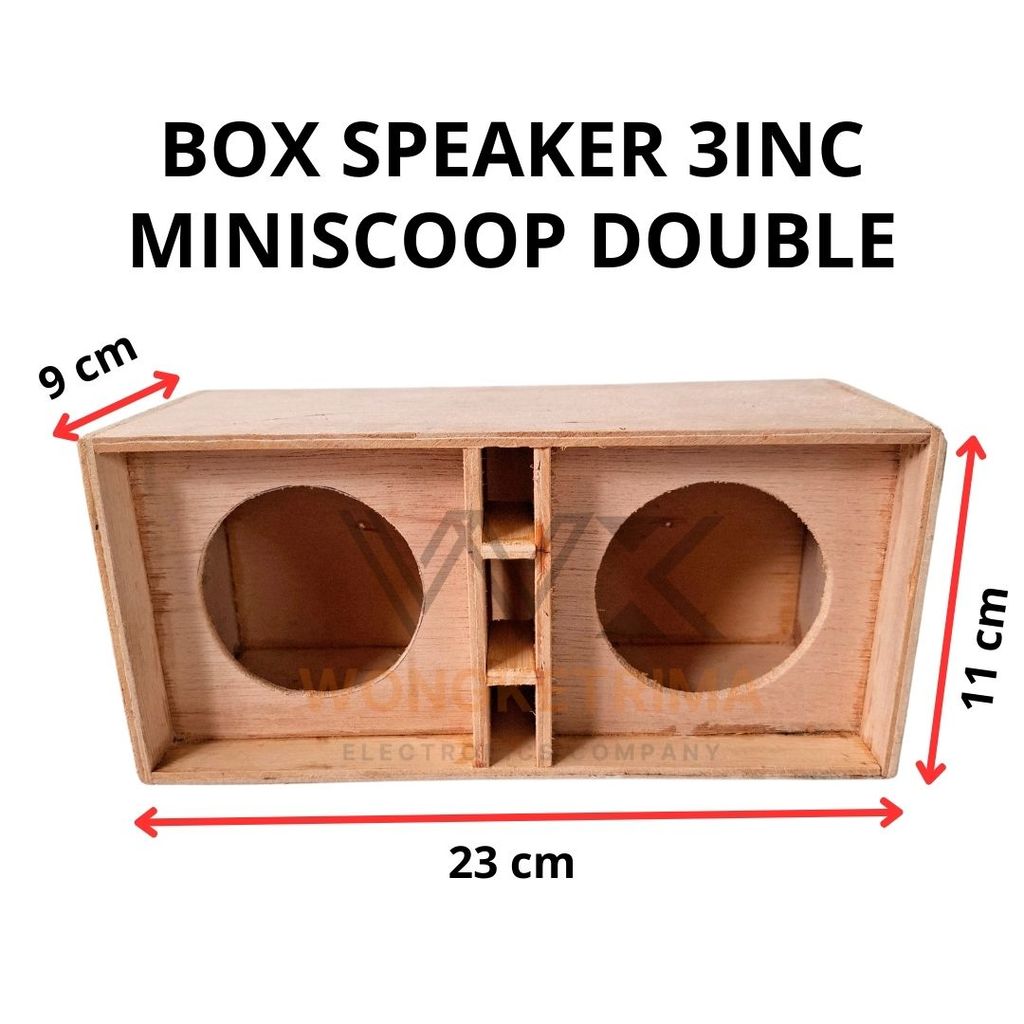 Box Speaker 3 Inch Mini Scoop Double Box Kosongan Speaker Mini