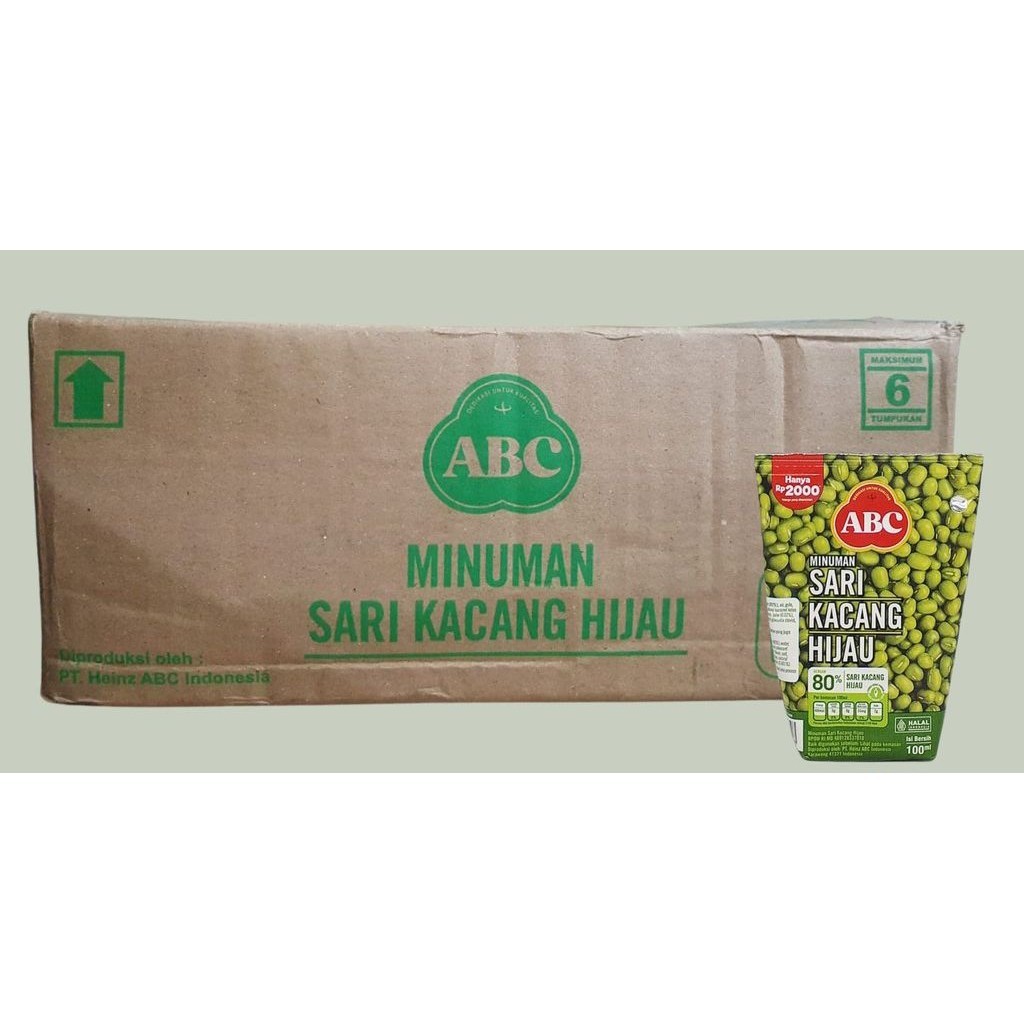 ABC Sari Kacang Hijau 100 ml Dus 48 Pcs Susu Kacang Enak Praktis Murah Laris Online