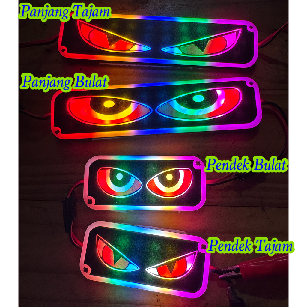 HARGA 1 BIJI Lampu Bak Indikator Model DEMON EYE 12-24 Volt Nyala Warna Warni