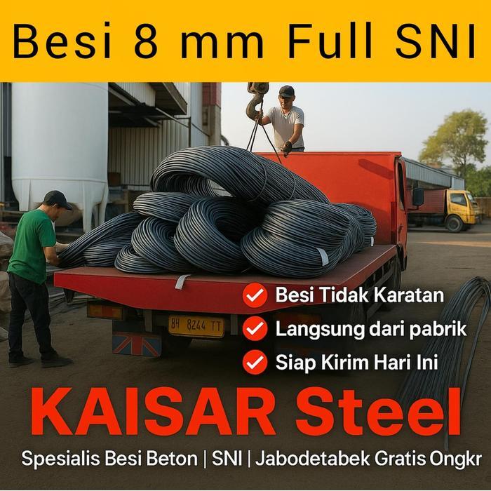 Besi beton 8 mm polos Full SNI ( Sertifikat )