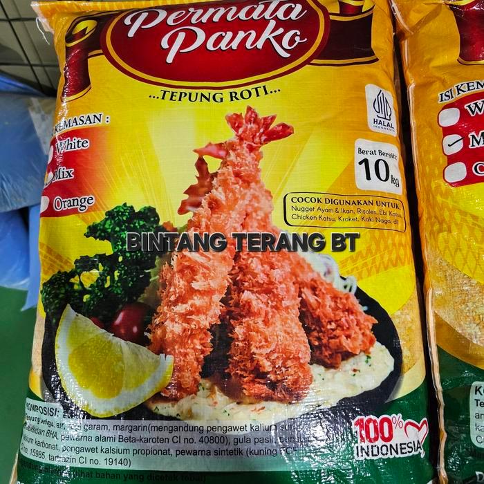 Tepung Roti Permata Panko 10 kg Mix 1 Bal Sak/ Breadcrumbs Panir Ball